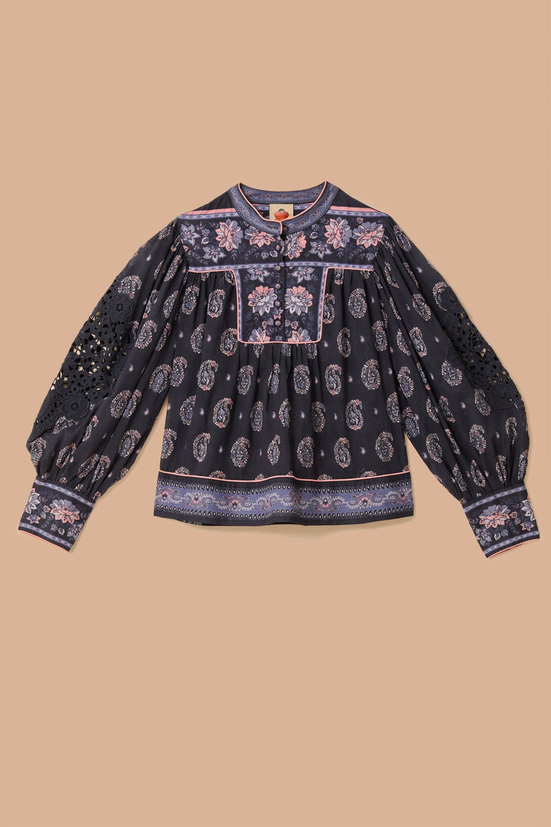FARM RIO Ayla Blouse - Blue SzM