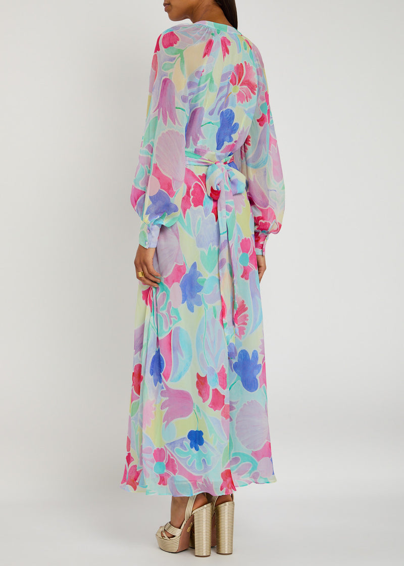 RIXO Aero Dress - Abstract Tulip Sz10