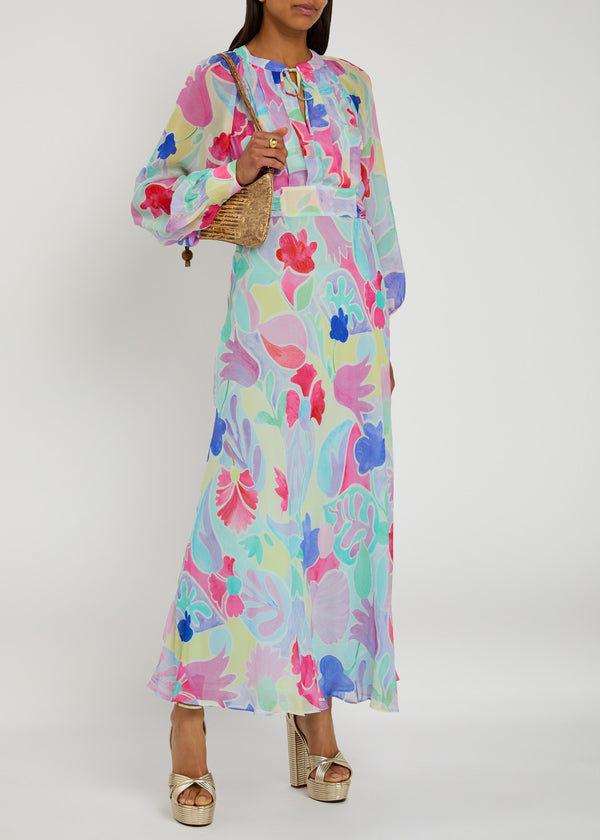 RIXO Aero Dress - Abstract Tulip Sz10