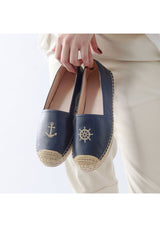NICOLE REBSTOCK  Nadia Leather Espadrille  - Midnight EU41