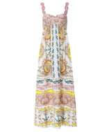 FARM Rio Maritime Magic Linen Blend Sundress - Off White SzM