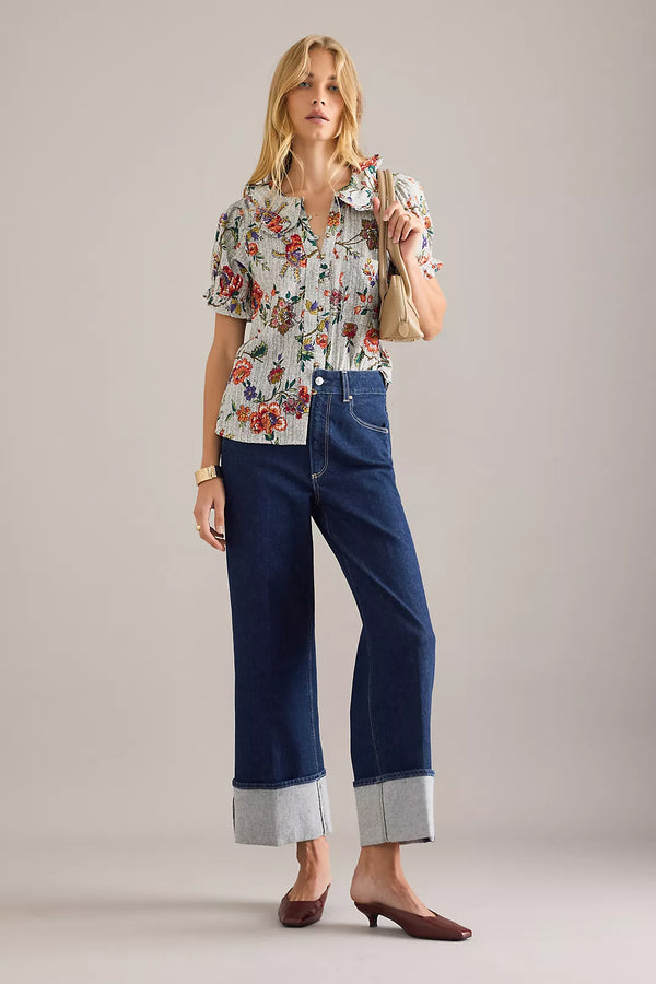 PILCRO Keira Blouse - Red Floral SzXS