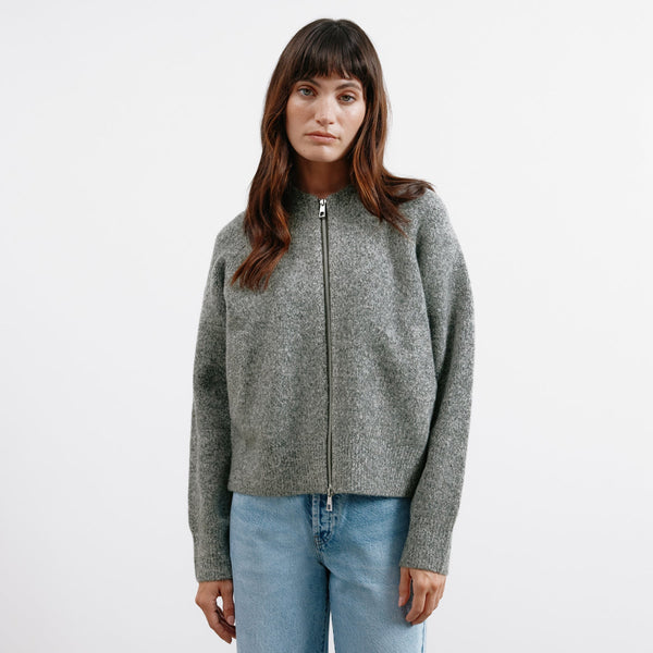 ALBARAY  Knitted Bomber - Grey Sz18
