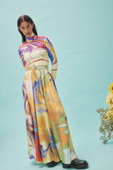 ALEMAIS Luca Silk Skirt - Multi Sz8