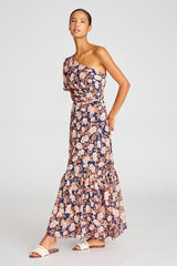 AMUR Claudia One Shoulder Dress - Twilight Floral Sz4 NZ8