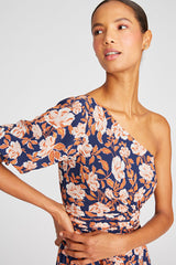 AMUR Claudia One Shoulder Dress - Twilight Floral Sz4 NZ8