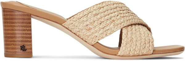 LAUREN by RALPH LAUREN Freddi Raffia Sandal  US7 EU38