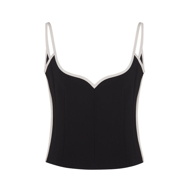 PARIS GEORGIA Heart Singlet - Black & White SzL
