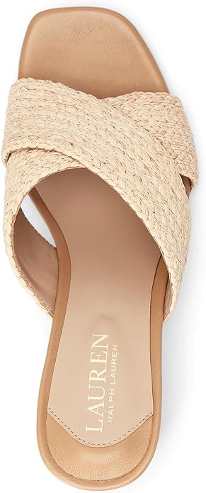 LAUREN by RALPH LAUREN Freddi Raffia Sandal  US7 EU38