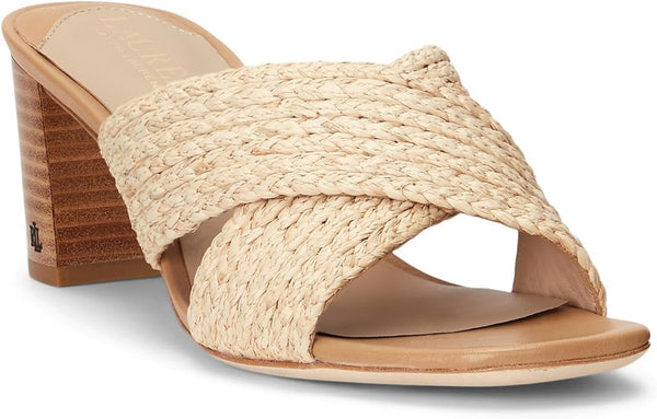 LAUREN by RALPH LAUREN Freddi Raffia Sandal  US7 EU38
