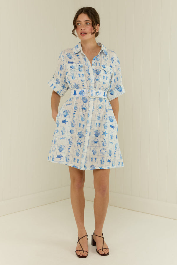 PALM NOOSA Camelia Dress - Chalkies Tile Sz10