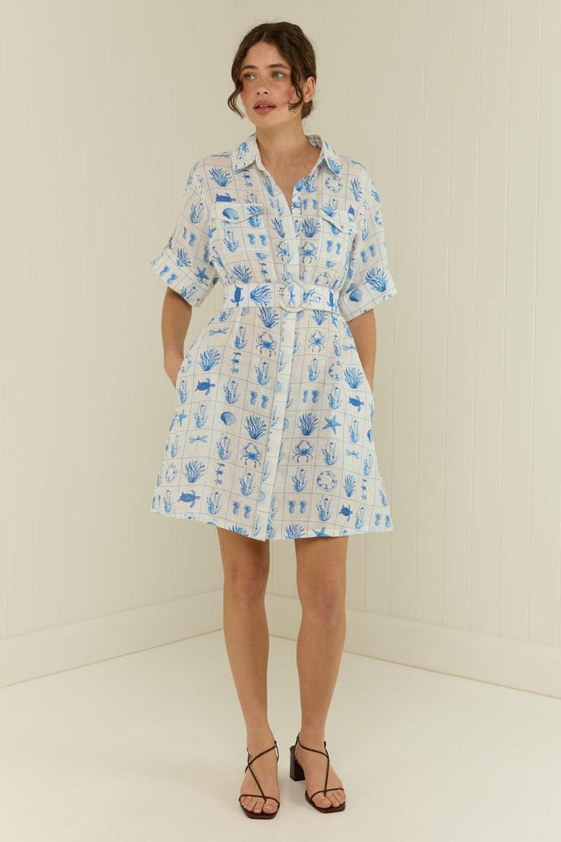 PALM NOOSA Camelia Dress - Chalkies Tile Sz10
