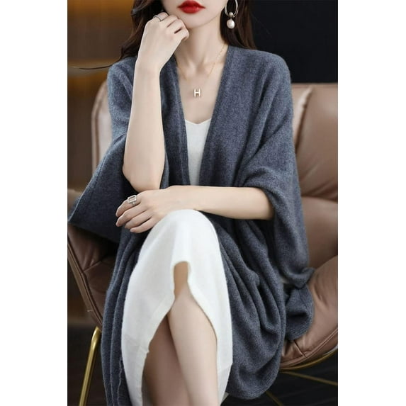 NEW STUDIO Merino Split Front Shawl
