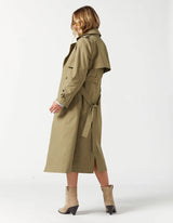 SUPERETTE Charlotte Trench - Khaki  Sz16