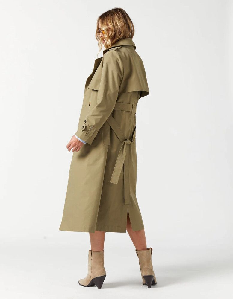 SUPERETTE Charlotte Trench - Khaki  Sz16