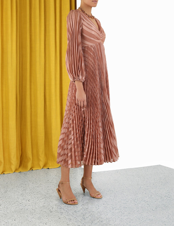 ZIMMERMANN  Sunray Midi Dress - Ballet Sz3 NZ14