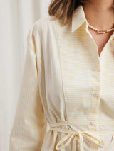 CAITLIN CRISP Cruise Shirt Dress - Yellow Sz6