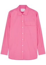 FRAME Oversize Vacation Pink Cotton Shirt SzL