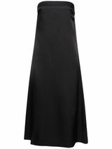 ANINE BING Megan Silk Satin Dress - Black SzM