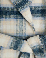 RIVER ISLAND Belted Coat - Blue Check SzL