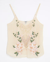 RIVER ISLAND Embroidered Cami Top - Cream