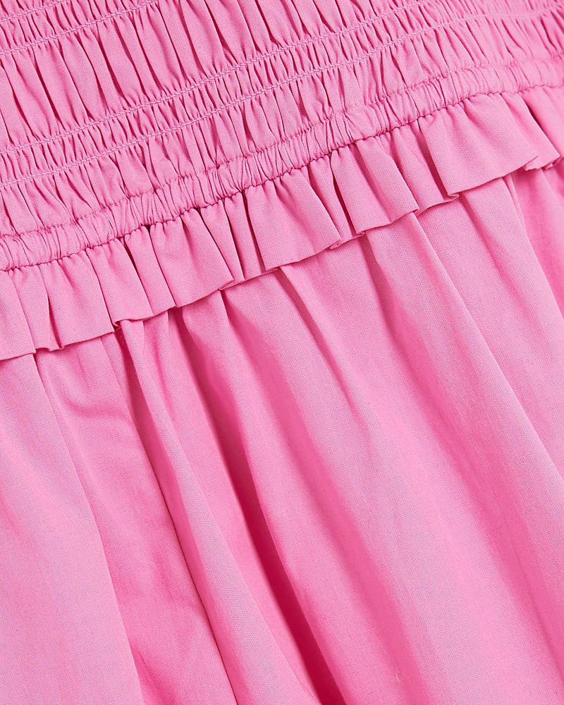 RIVER ISLAND Shirred Midi Dress - Pink Sz8