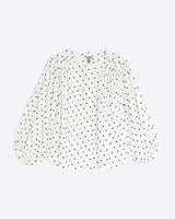 RIVER ISLAND Print Blouse - Polka Dot Sz14