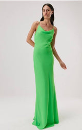 MISHA COLLECTION Elowen Georgette Maxi Dress - Lime Green SzS
