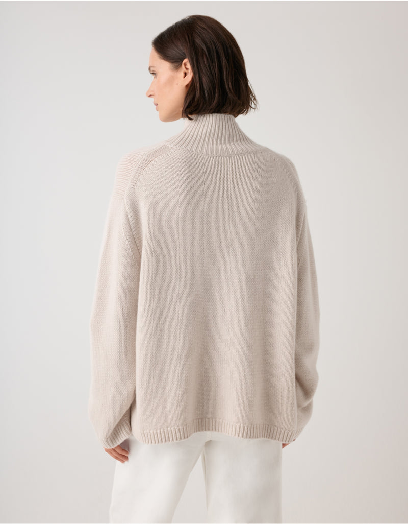 THE WHITE COMPANY Wide Sleeve Cashmere Jumper - Alabaster SzS