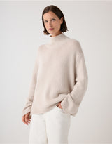 THE WHITE COMPANY Wide Sleeve Cashmere Jumper - Alabaster SzS