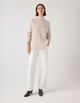 THE WHITE COMPANY Wide Sleeve Cashmere Jumper - Alabaster SzS