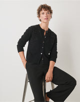 THE WHITE COMPANY Beaded Cardigan with Alpaca - Black