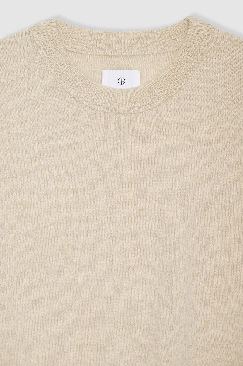 ANINE BING Ronan Cashmere Sweater Vest- Oat SzM