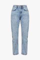 ANINE BING Sonya Jean In Acid Washed Blue Sz24