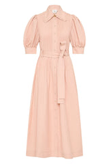 AJE Madeleine Belted Midi Dress - Blush Sz10