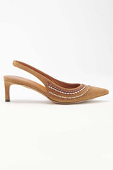 ULLA JOHNSON Antonia Suede Slingback - Sierra EU40