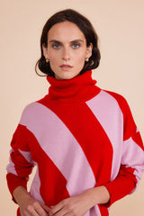 BINNY Marks Detachable Roll Neck Jumper - Candy Pink