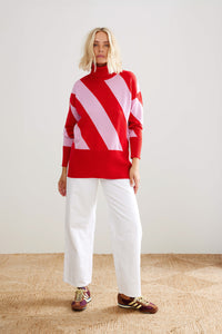 BINNY Marks Detachable Roll Neck Jumper - Candy Pink