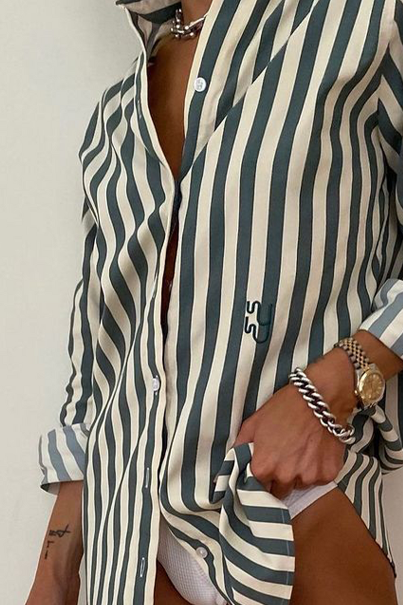 YAITTE Buoy Stripe Shirt - Green SzM