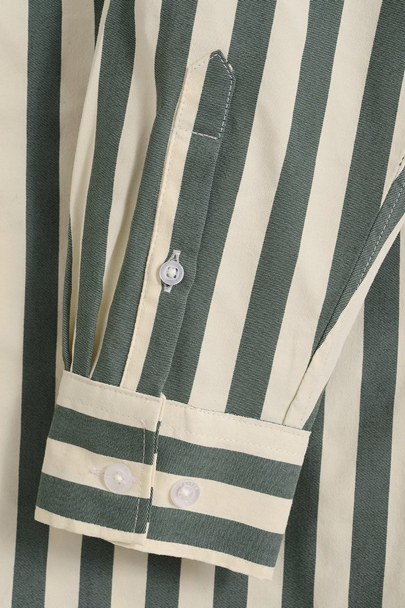YAITTE Buoy Stripe Shirt - Green SzM