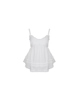 RUBY Colette Lace Trimmed Camisole - White Sz6