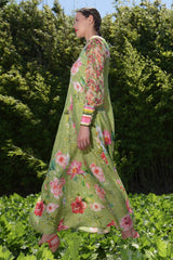 CURATE BY TRELISE Subtle Sweet Dress -Green Floral SzS