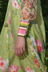 CURATE BY TRELISE Subtle Sweet Dress -Green Floral SzS