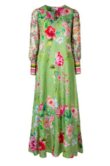 CURATE BY TRELISE Subtle Sweet Dress -Green Floral SzS