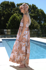 CURATE by TRELISE Find Your Joy Dress - Sky Blue Palm - SzXS