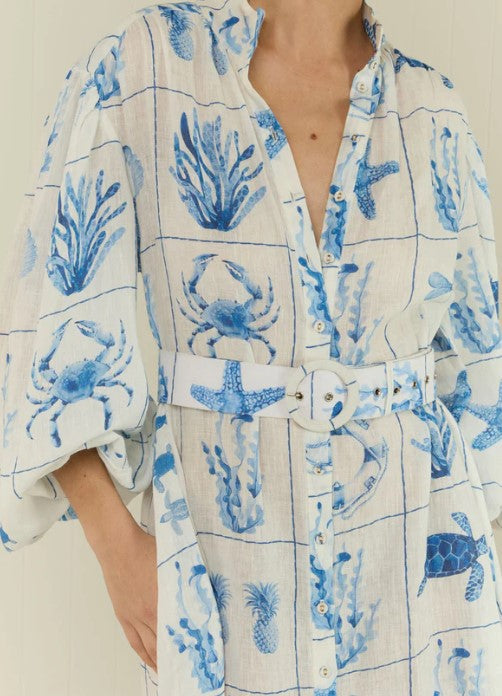 PALM NOOSA Camelia Dress - Chalkies Tile Sz10