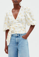 CLAUDIE PIERLOT Mimosa Blouse - Floral Sz40 NZM