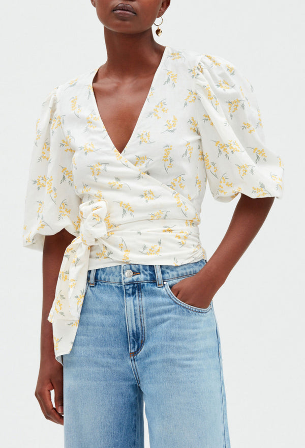 CLAUDIE PIERLOT Mimosa Blouse - Floral Sz40 NZM