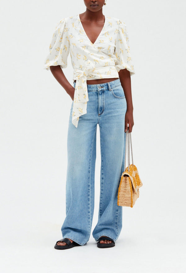 CLAUDIE PIERLOT Mimosa Blouse - Floral Sz40 NZM