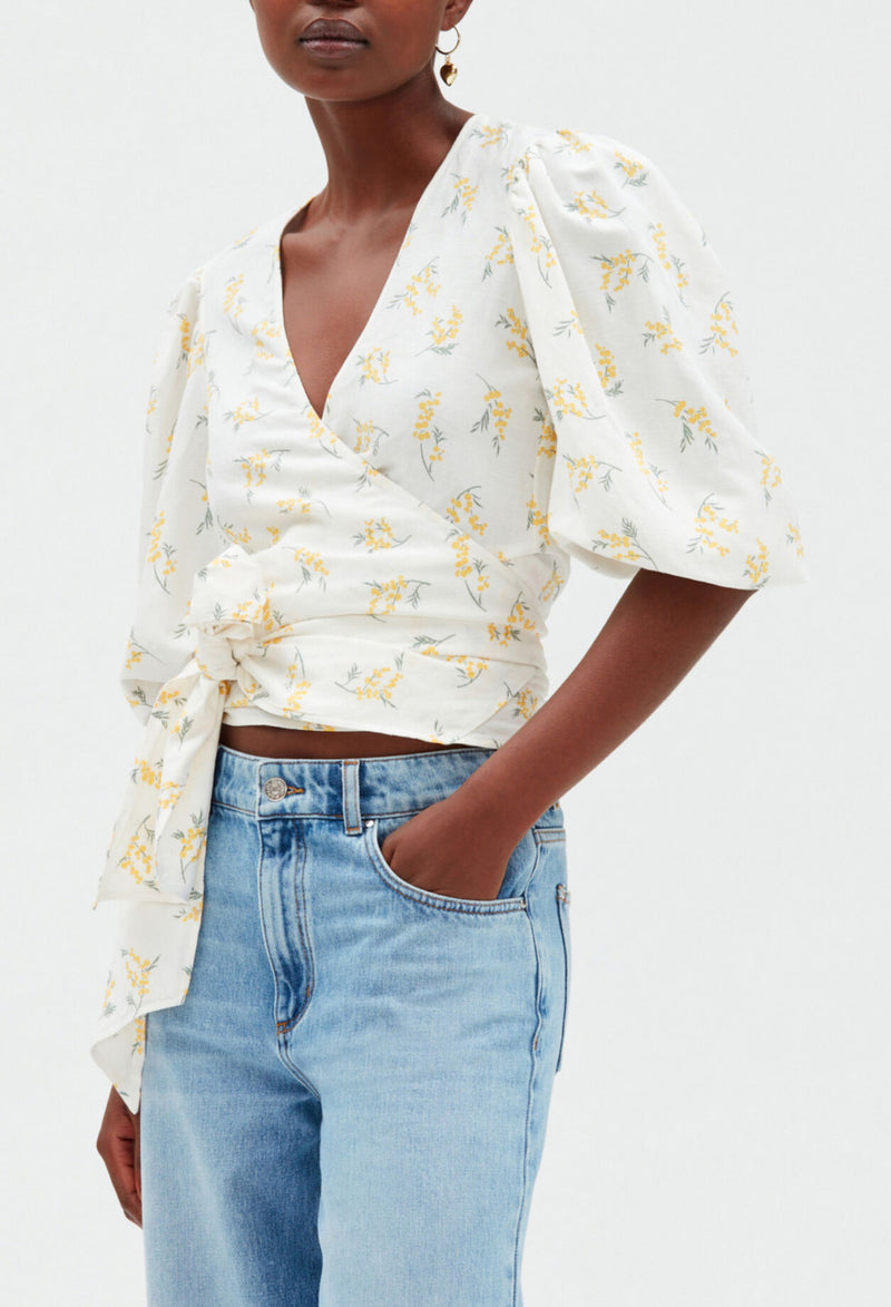 CLAUDIE PIERLOT Mimosa Blouse - Floral Sz40 NZM